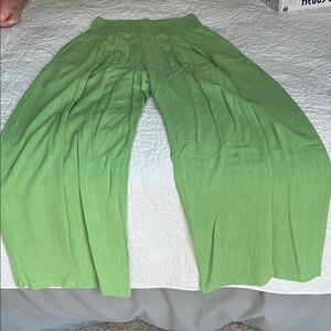 Green Wide Leg Pants